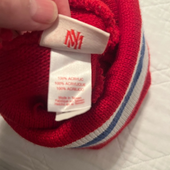 Bundle Mitchell & Ness New England Patriots Knit Pom Pom Hat & Licensed Purse - Picture 6 of 11